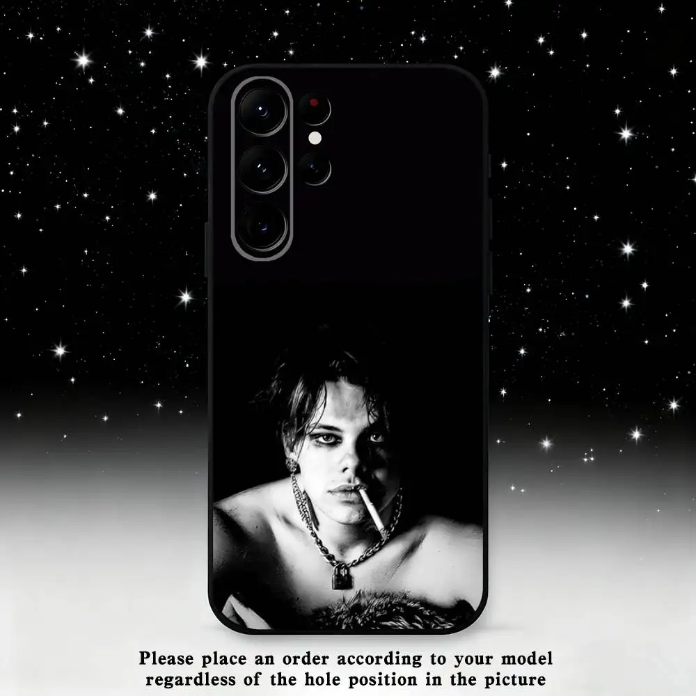 R-Rock Y-Yungblud Phone Case For Samsung S25,S24 Ultra,S20,S30 plus,S22 plus,S23,S30 Ultra 5G Silicone Black Shell