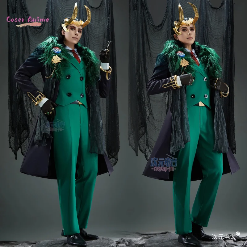

Game Rivals Loki Cosplay Costume Uniform Halloween Carnival Party Christmas Play Role Clothes Clothing