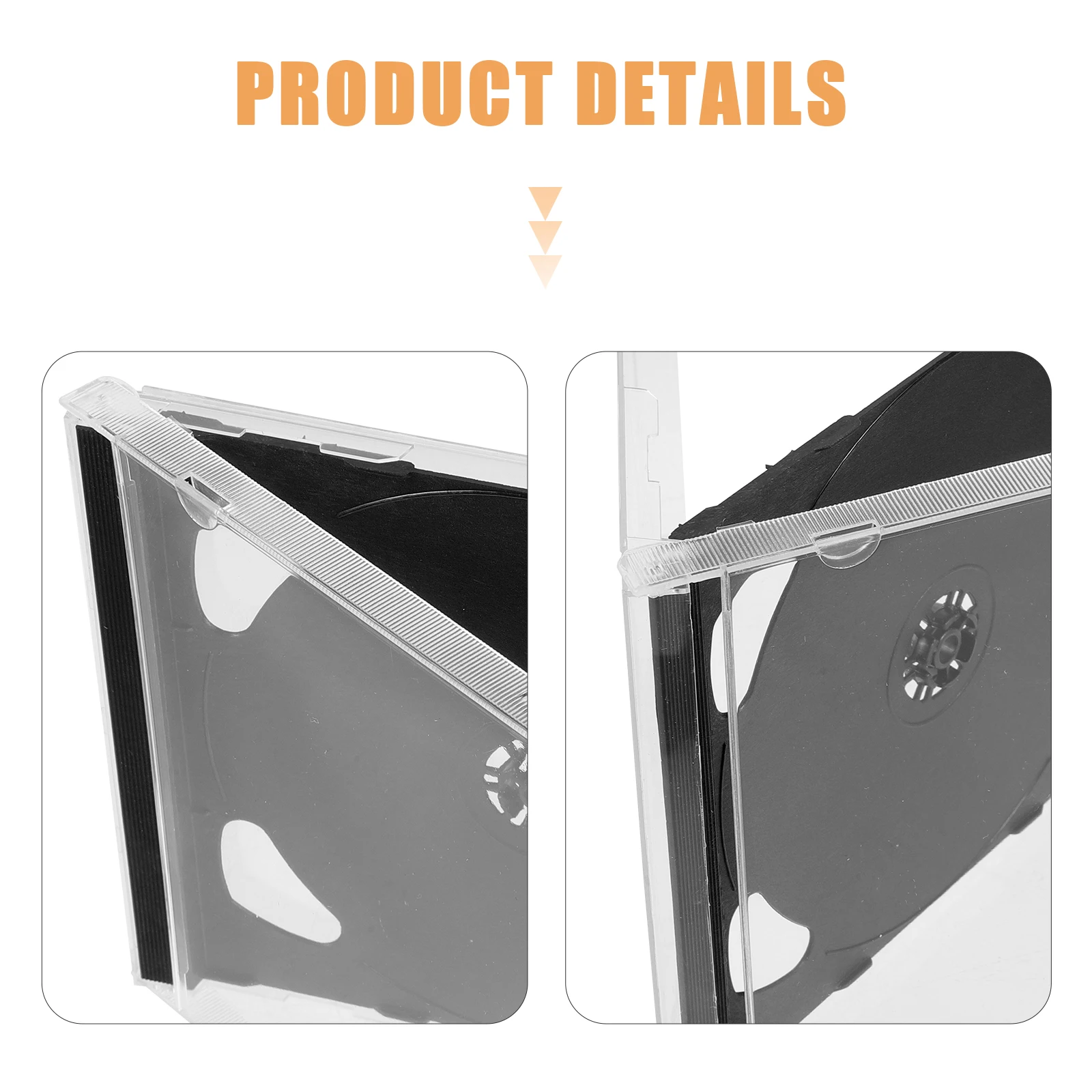 

6pcs Plastic Disc Box Crystal Clear Cases Holder Slim DVD Organizers Storage Portable Dvd Box Hardcase Durability