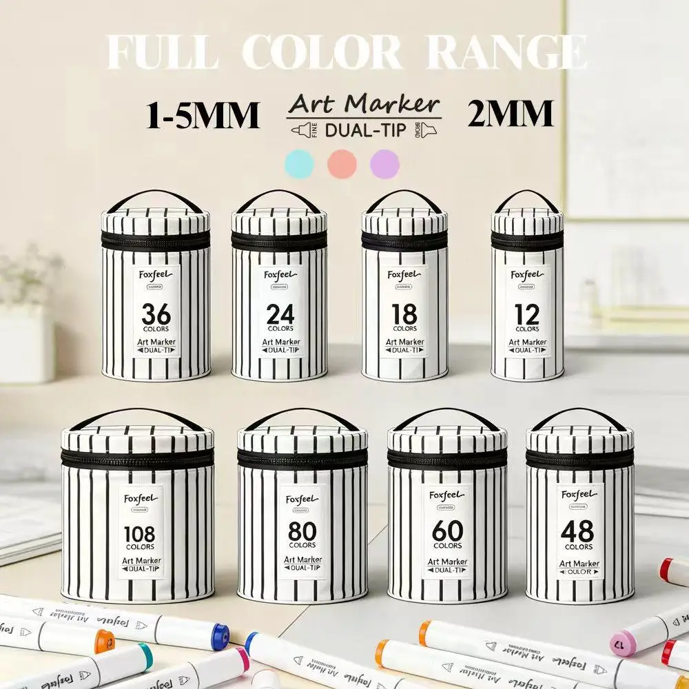 

Набор акриловых маркеров с двумя наконечниками, 12-120 цветов, подходят для студентов и начинающих для рисования, скетчинга, творчества на камне, дереве и глине, товары для художественных школ.