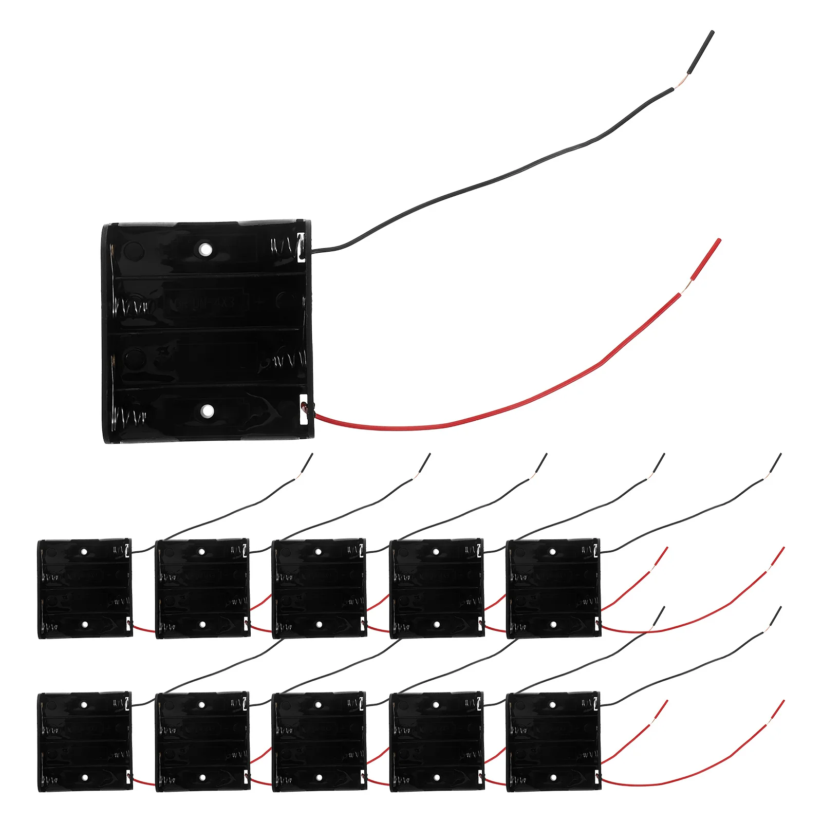 

12Pcs Plastic Holder Case Switch Control Durable Compact DIY Electronic Projects Rc Cars Classroom Batteries Holder