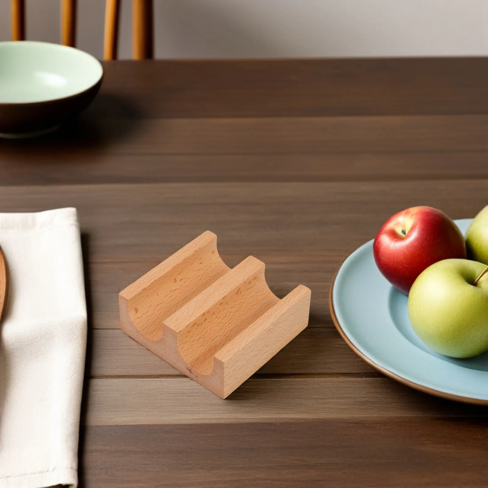 2Pcs U Shaped Wooden Sushi Holder Sushi Roll Rack Serving Tray Presentation Platter Restaurant Home Serving Platter Wood