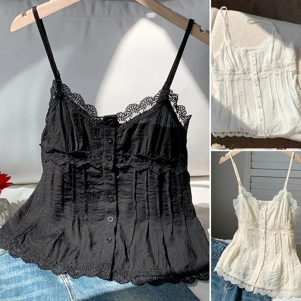 

Mia Muse Boutique повседневные майки без рукавов с вырезом в форме сердца для женщин, летние майки в стиле K, милые пуговицы с вырезами