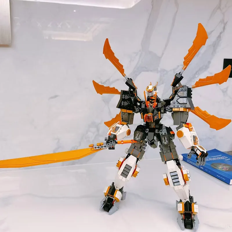 在庫あり-シリーズ-タイタン-ドラゴン-メカ-1055ピース-ロボットモデル-ホームデコレーション-組み立て式-子供向け-クリスマスプレゼント