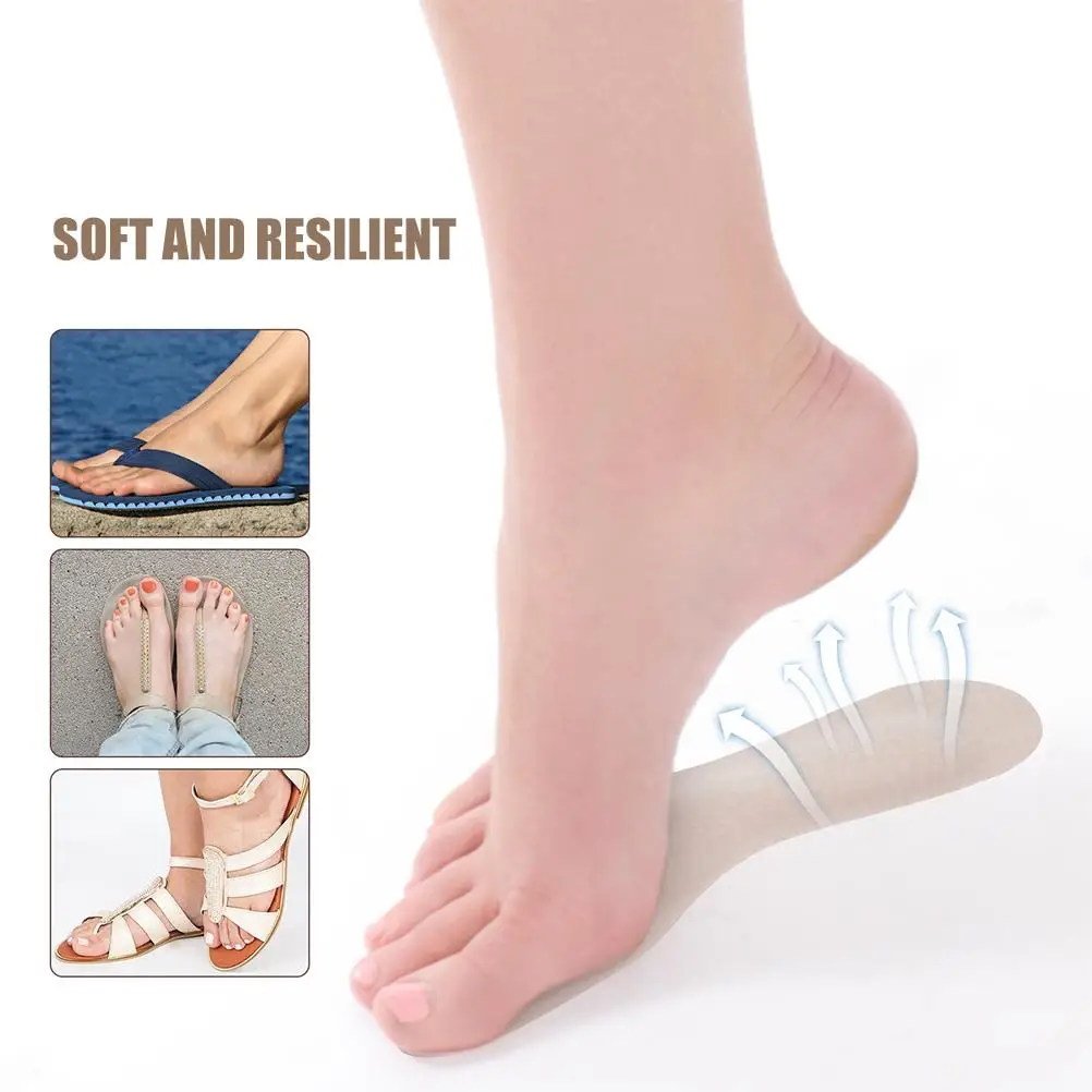 Zelfklevende antislip kunstmatige sandalen inlegzolen schoenvuller teeninzetstukken comfortabele voetkussens ondersteuning