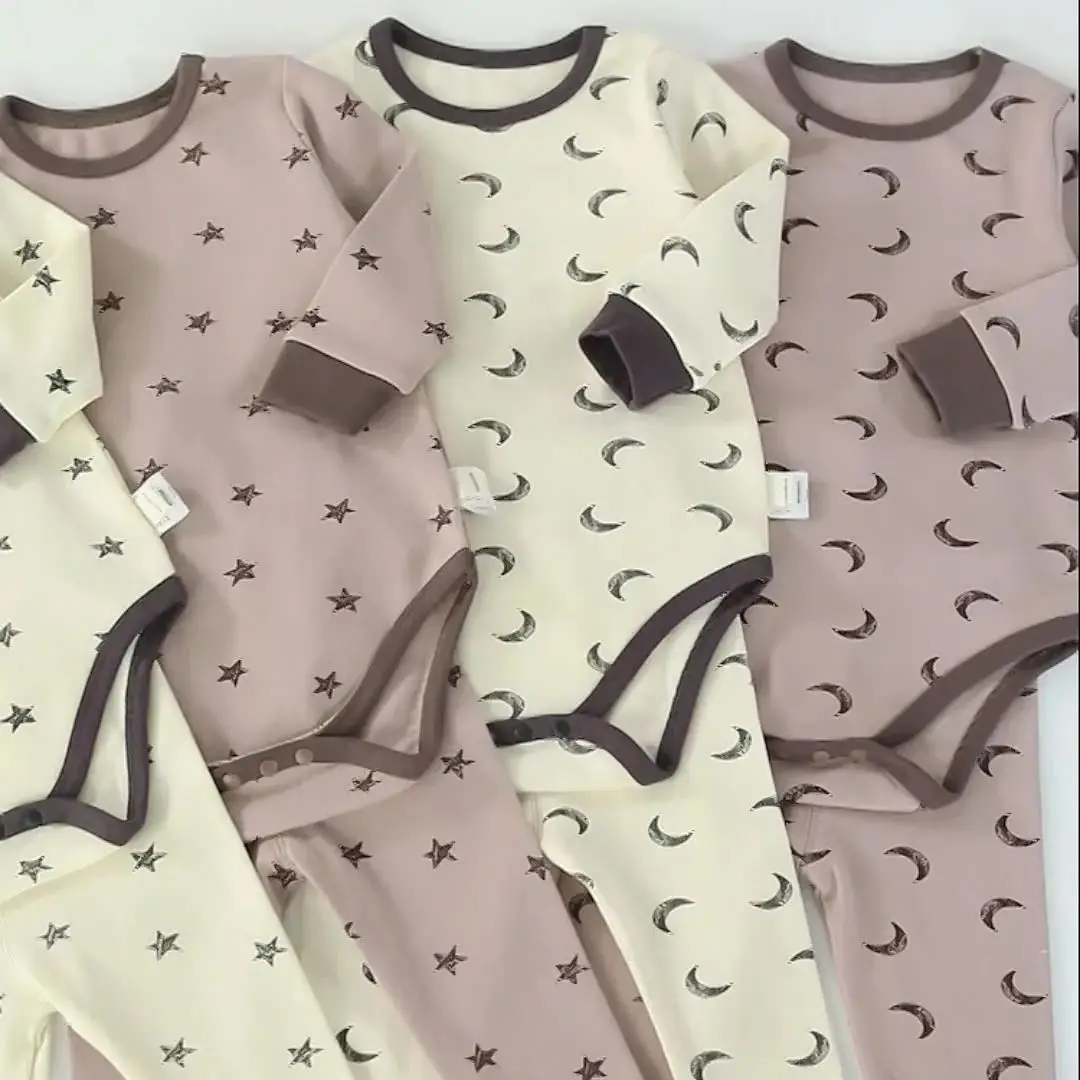 Baby Cotton Romper Suit High Waist Belly Protection Sleepwear Toddler Crawling Clothes Infant Clothing Children's Wear