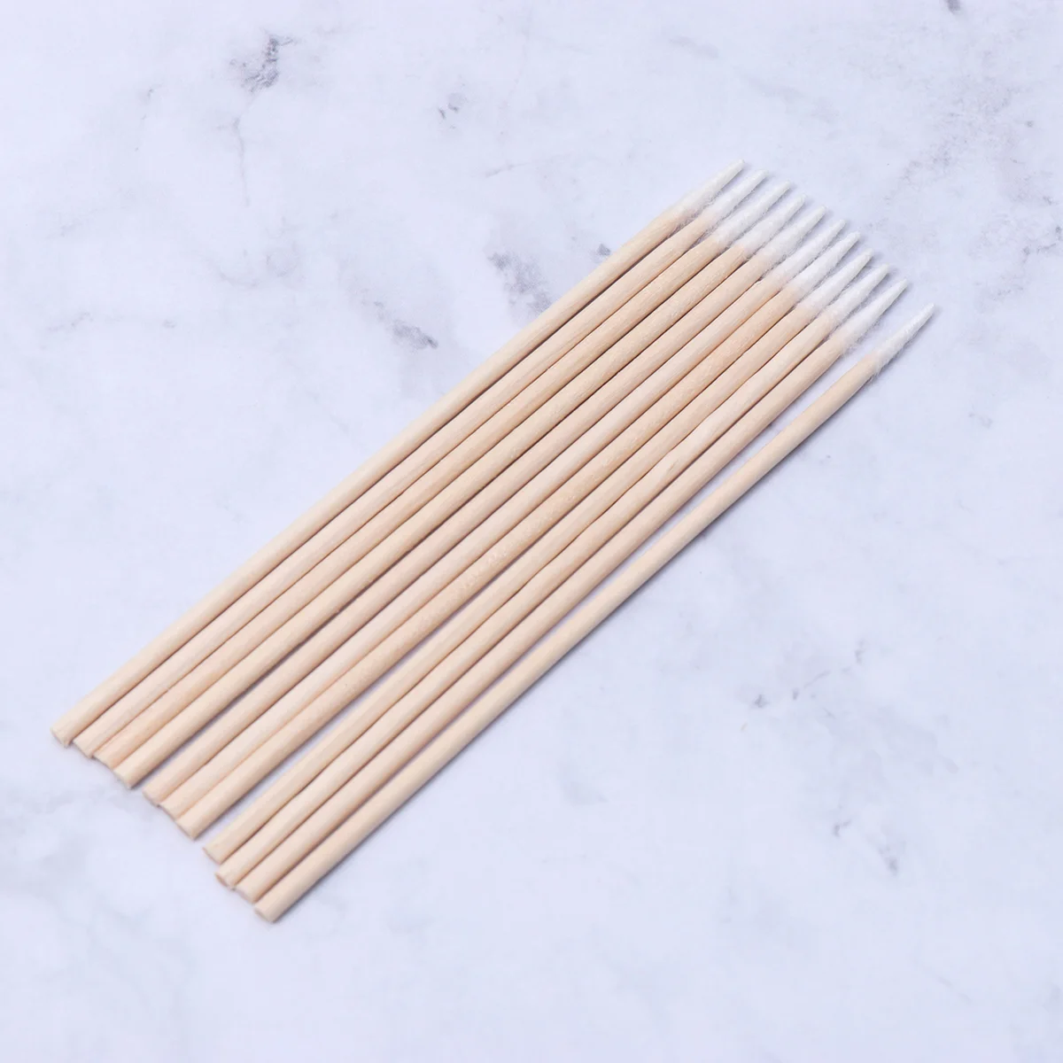 200 pz Usa E Getta Linea di Occhi Tampone di Cotone Singolo Punta Bastone di Legno 7 cm 10 cm Non Linting Strumento di Trucco Pulito per il Salone di Casa