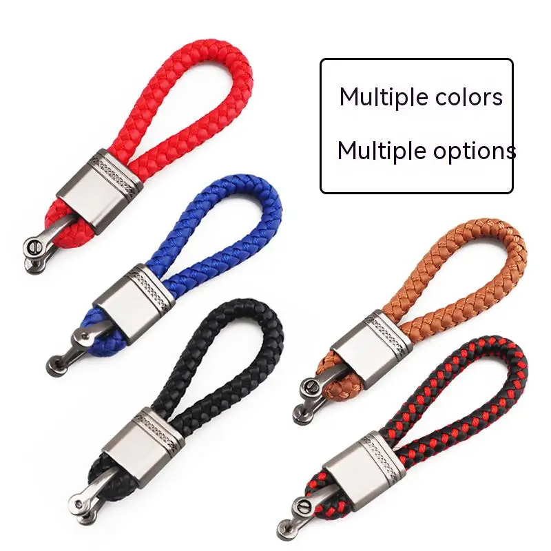 New Braided Car Key Chain Horseshoe Buckle Men And Women General Purpose Car Key Rope For Bmw-Benz Audi Volkswagen