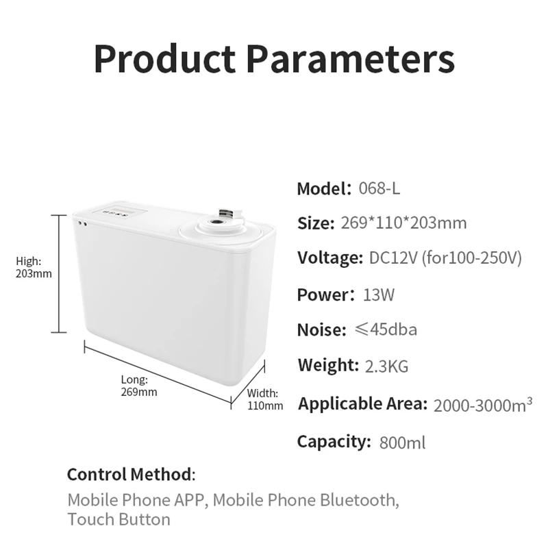 Namste Wifi Aromatherapie Diffuser Thuis Luchtverfrisser Apparaat 800Ml Aroma Diffuser Professionele Slimme Timing Elektrische Oasis Hotels