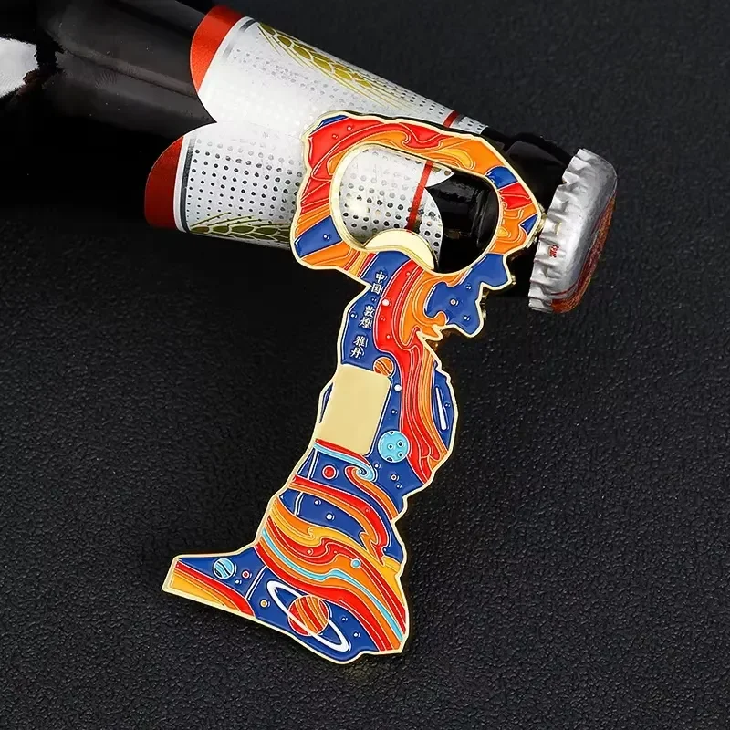 Creative Metal Bottle Opener Fridge Magnet Customizable Souvenir Gift Multi Functional Kitchen Accessory Novelty Bar Tool view 3