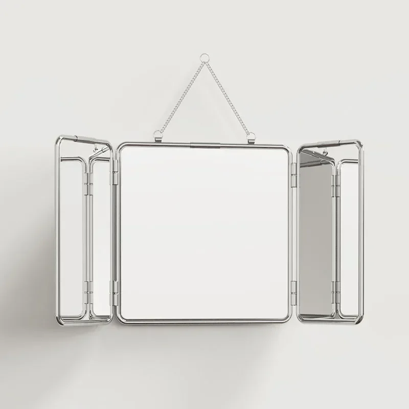 Portable Vintage Mirror Wall Bathroom Metal Frame Foldable Creative Small Mirror Dressing Table Espejo Pared Home Decoration