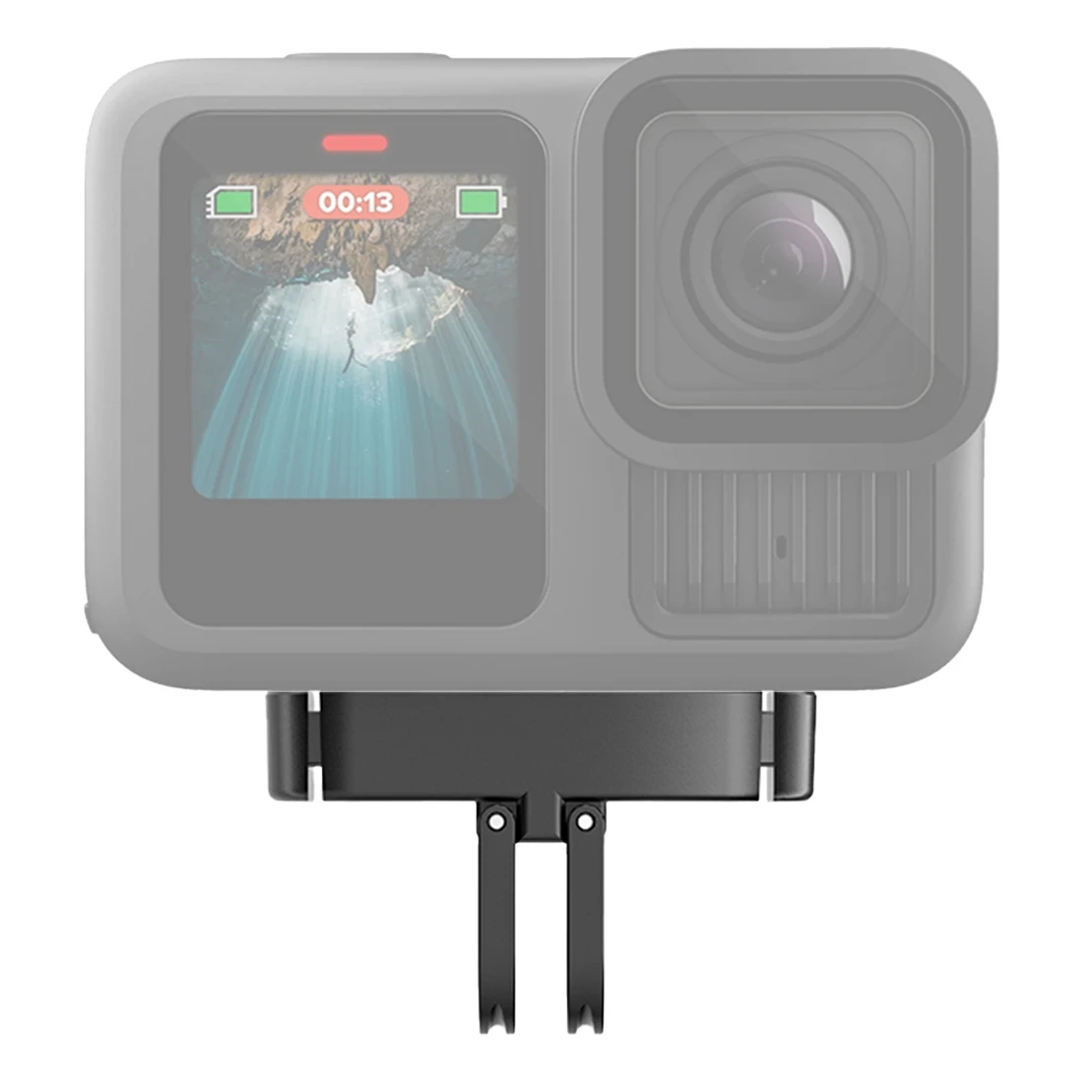 قاعدة مغناطيسية سريعة الإصدار من سبائك الألومنيوم لـ Gopro 13 حامل مهايئ تمديد أسود لملحقات Gopro Hero 13