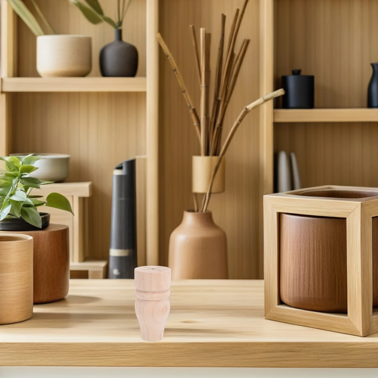 أرجل أثاث مستديرة غير مطلية من الخشب على الطراز الفرنسي خزانة أريكة طاولة كعكة قدم أرجل خشبية قوية لسرير أريكة مضمد