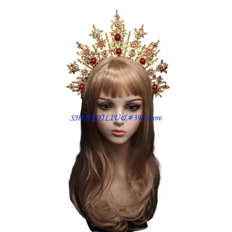 

E21F Взрослый DIY ручной работы DIY Корона обруч для волос женщина макияж Хэллоуин украшения для волос