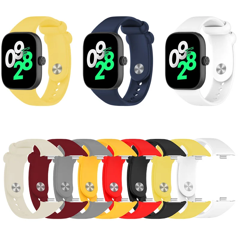 Силиконовый ремешок для Xiaomi Redmi Watch 4, сменный браслет для умных часов Correa для Xiaomi Mi Band 8 Pro, аксессуары для браслета