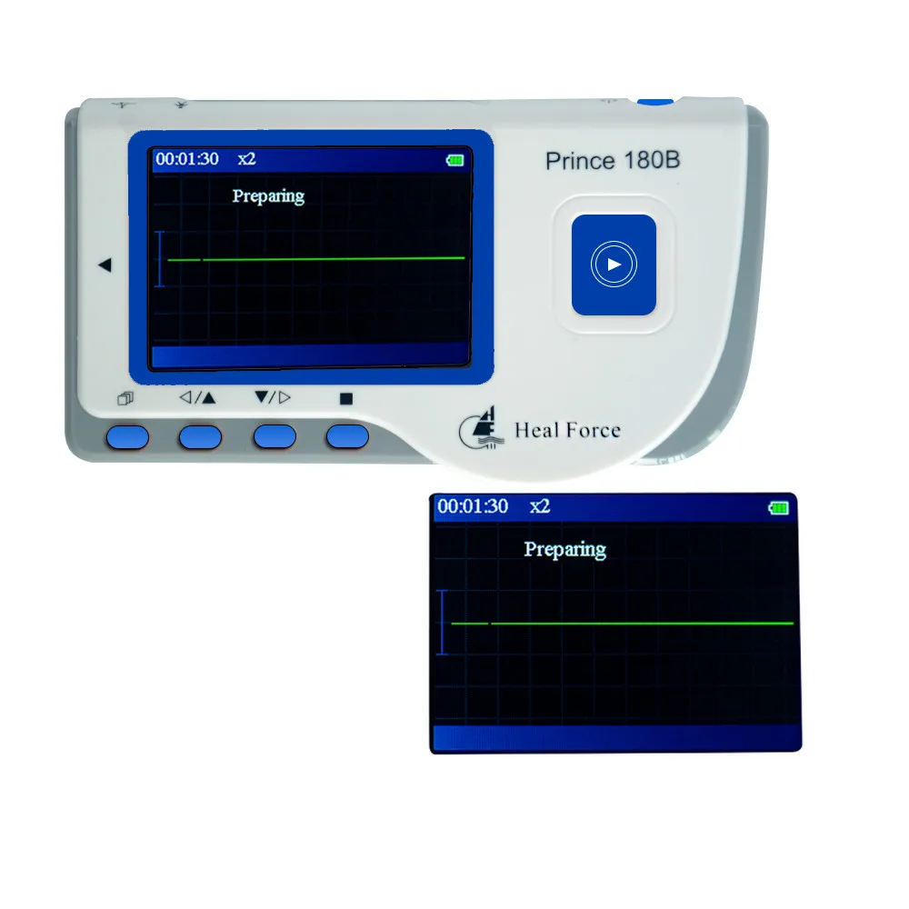 180B1 Continously Detecting ECG Monitor Quick Easy to Use With Cables