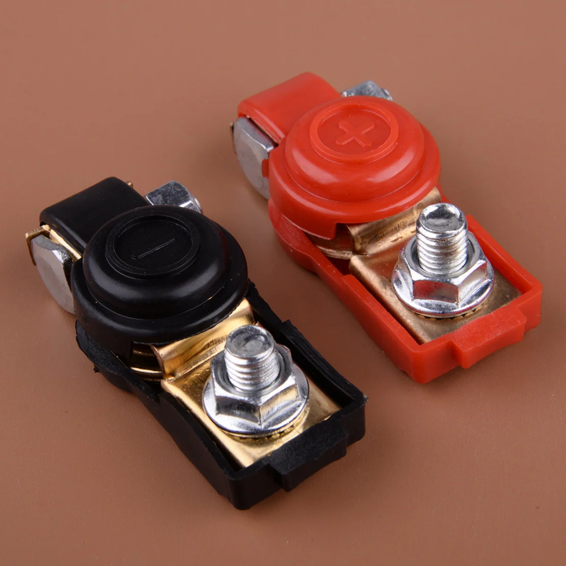 

1 Pair Car 12V Copper Plated Battery Terminal Quick Connector Cable Clamp Clip Positive Negative