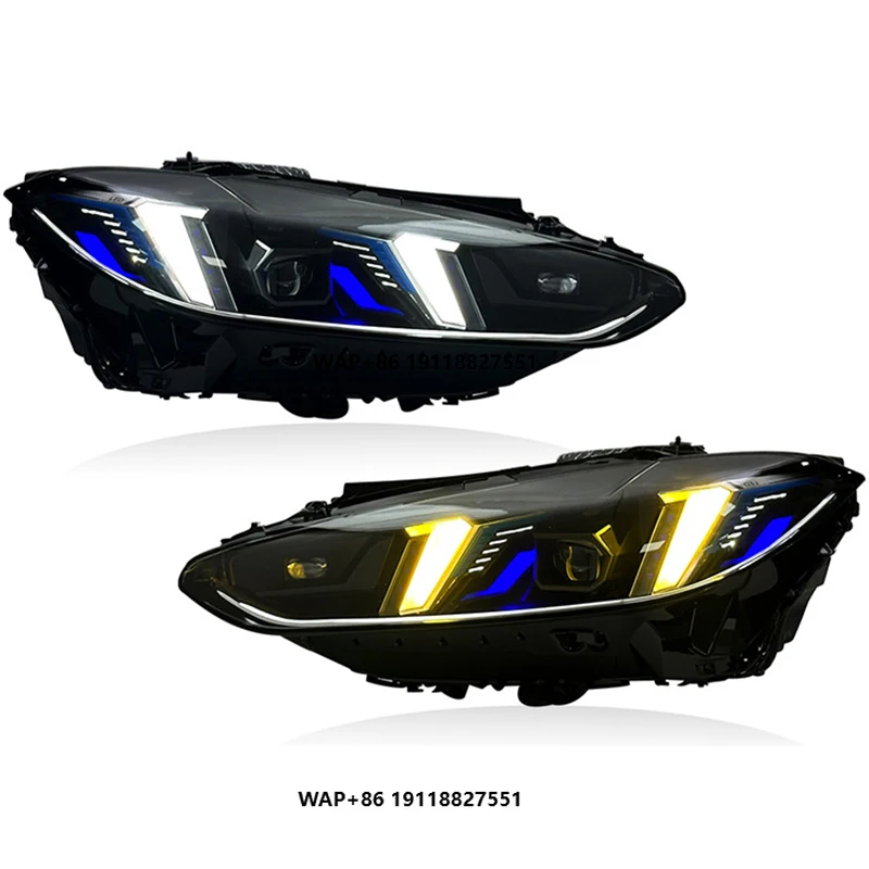 

Китайская фабрика, фары с желтыми змеиными глазами, светодиодные DRL указатели поворота для 4-й серии G22 G82 21-24, фара в сборе