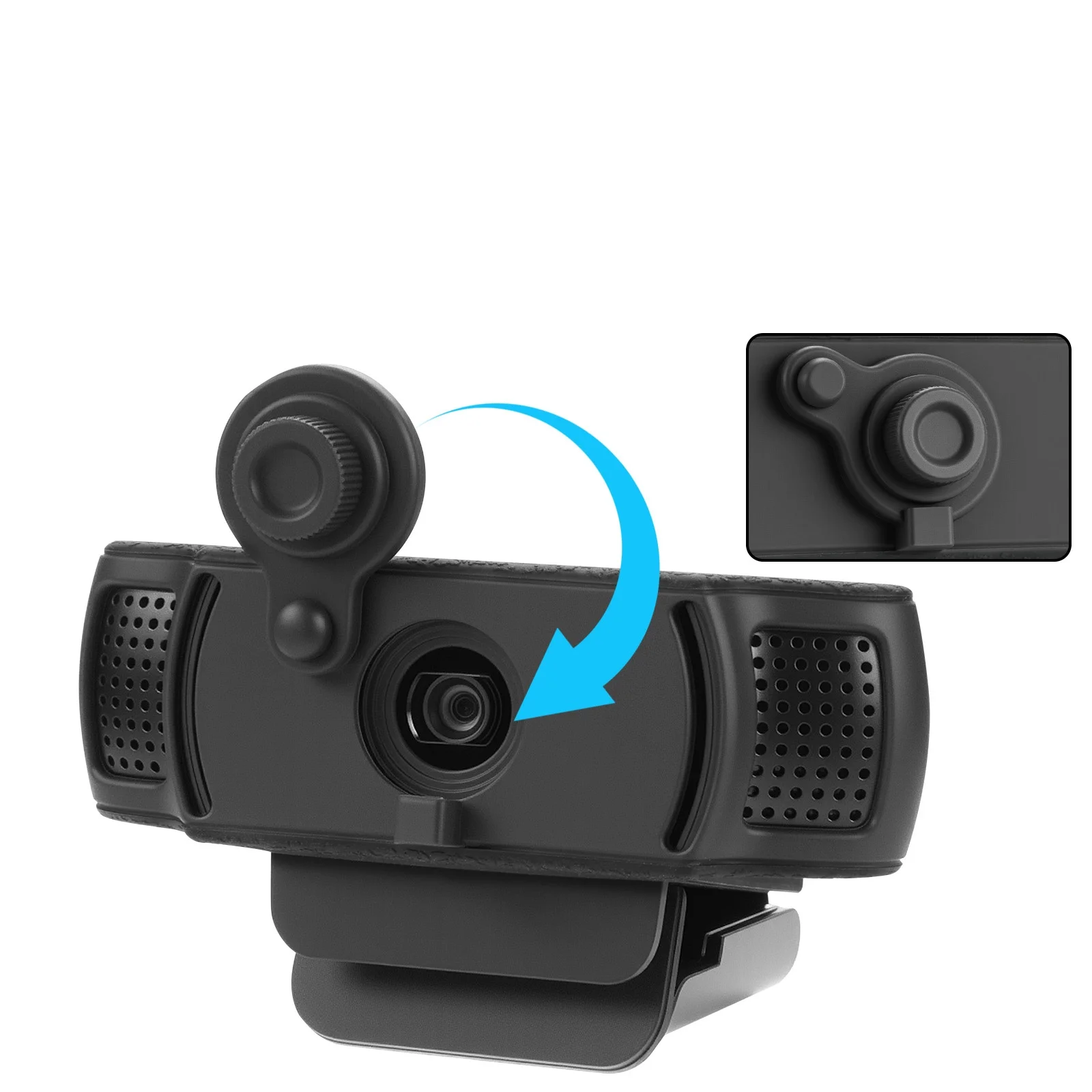 Black Privacy Sticker Shutter Lens Cap Hood Protective Cover for  C920x HD Pro Webcam/C920 PRO/C922x Lens Cover Accessories ​