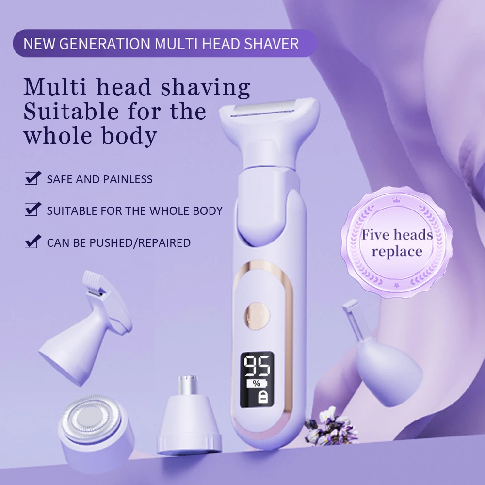 Electric Women Epilator Female Shaver Body Razor Face Leg Armpit Bikini Pubic Shaver Hair Remover Bikini Trimmer Face Shaver