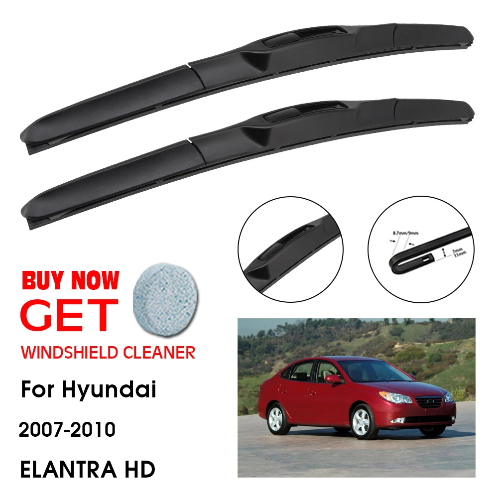 

Car Wiper For Hyundai ELANTRA HD 24"+18" 2007-2010 Front Window Washer Windscreen Windshield Wipers Blades Accessories