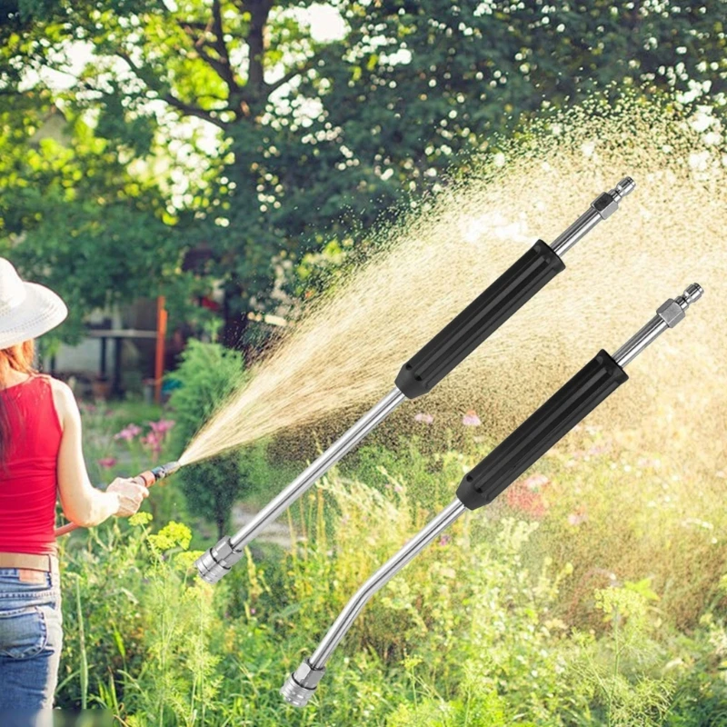 

Curved Power Washer Wand Set Extended Reach Design Heat Resistant Stainless Steel for Most Guns Y5GB