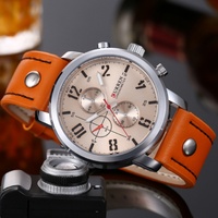 CURREN 8124,8208,8192,8230 Factory Watch Men Calendar Sport Military Male Clock Brand Luxury Origianl PU Leather Band Wristwatch