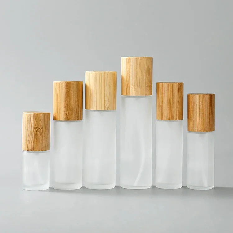 

70pcs 4 oz Luxury Plastic Free 120ml 150ml Large Cosmetics Spray Lotion Pump Bottles With Bamboo Lid
