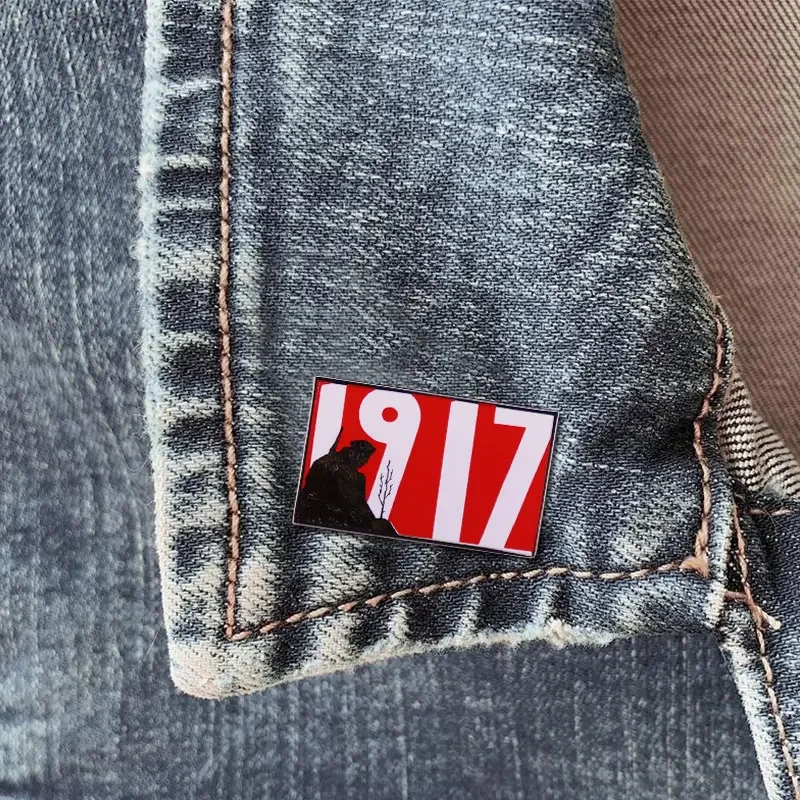 روسيا الشيوعية السوفياتي الدعاية المشارك بروش 1917 شارة #5