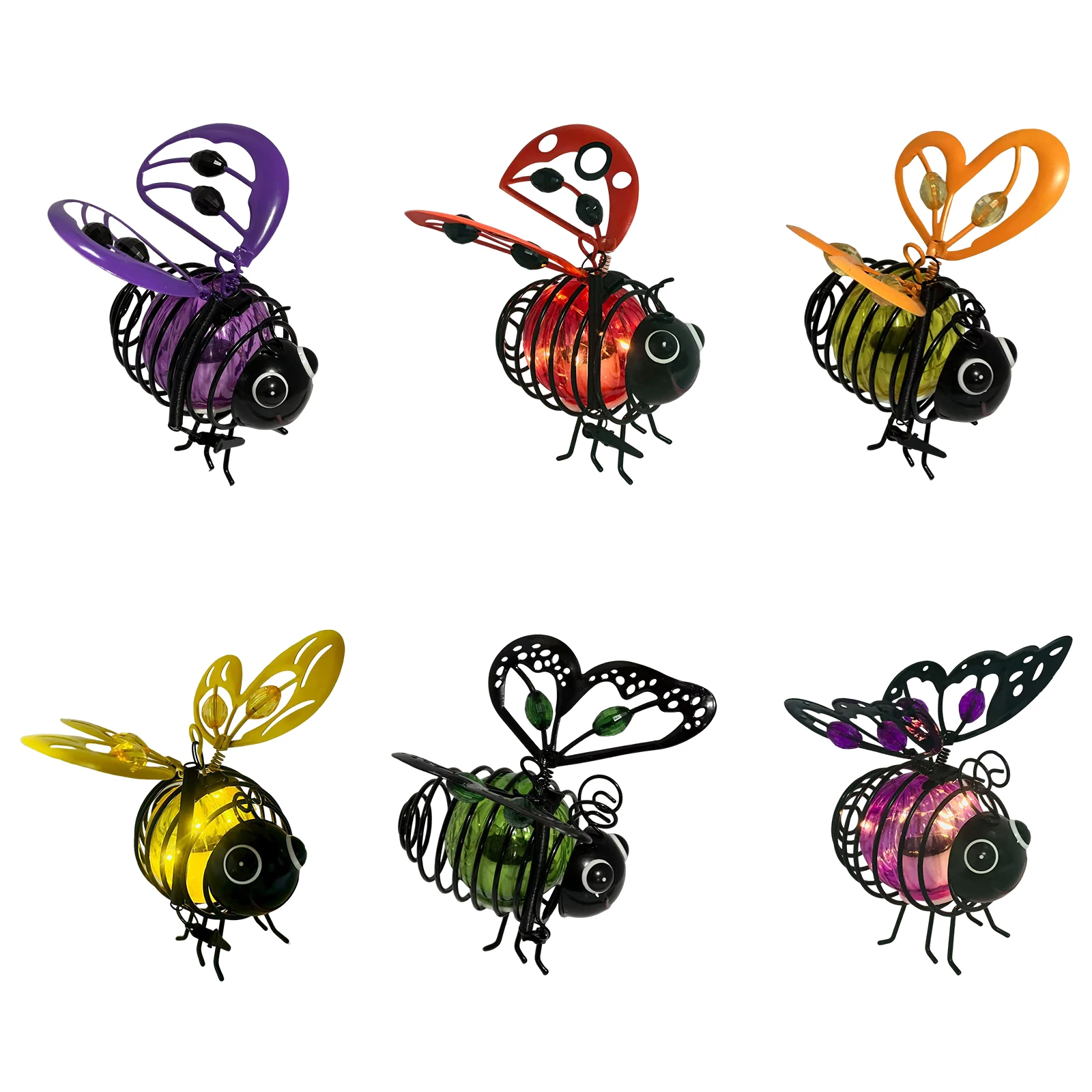 In-Sect Simulation Light Wear-resistant Solar Hanging Flying Insects Lamp Simulation Flying Animals Lights for Outdoor
