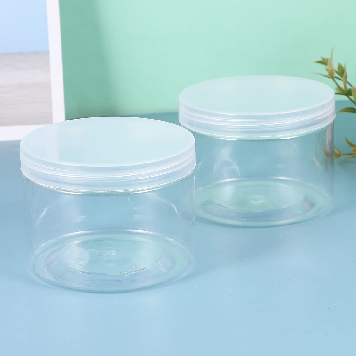 

8pcs Empty Jars Plastic Makeup Containers Travel Size Storage Boxes Powder Cream Nail Polish Sample Transparent