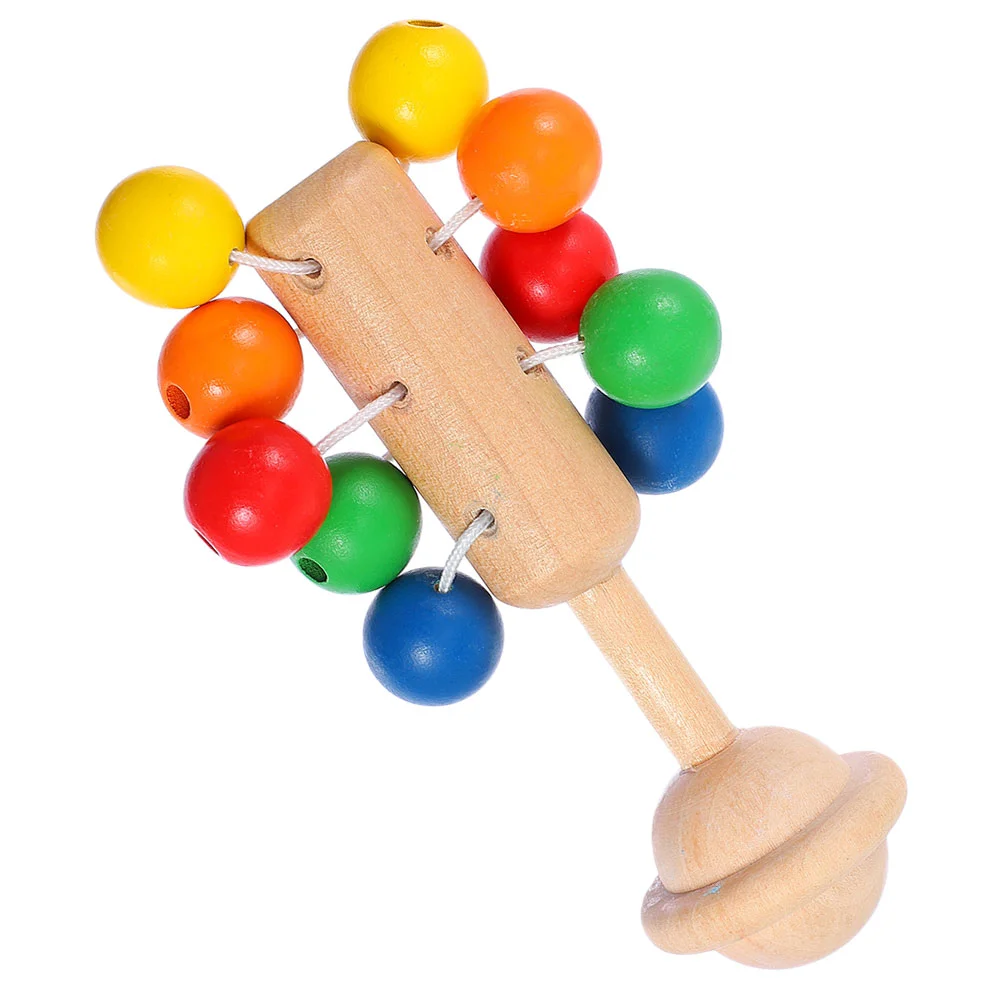 

Hand Kids Wooden Musical Shake Bell Baby Plaything Educational Childrens Toys