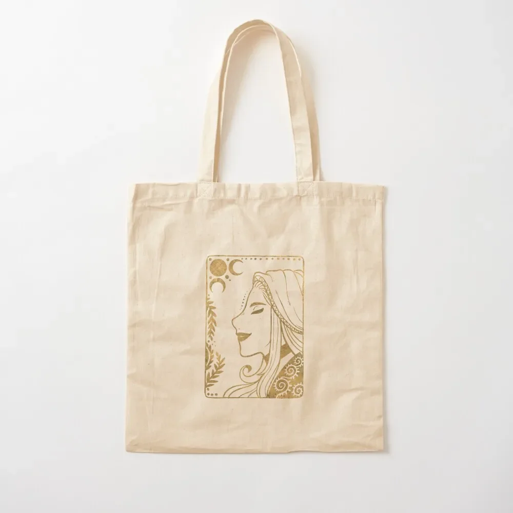 Alda - Gold Character Tote Bag custom canvas bag reusable shopping bags Shopping bags Women's shopper Tote Bag