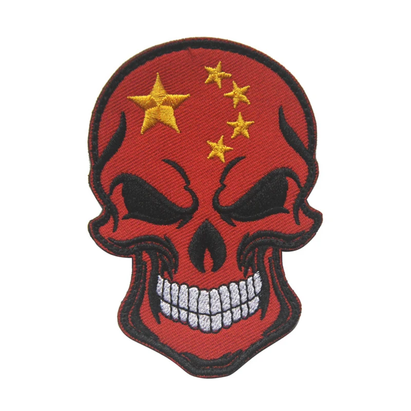 3D Flags of The World Skull Skull Armband Punisher Flag Patch USA Spain Russia Israel Canada UK Turkey Morale Military Badge