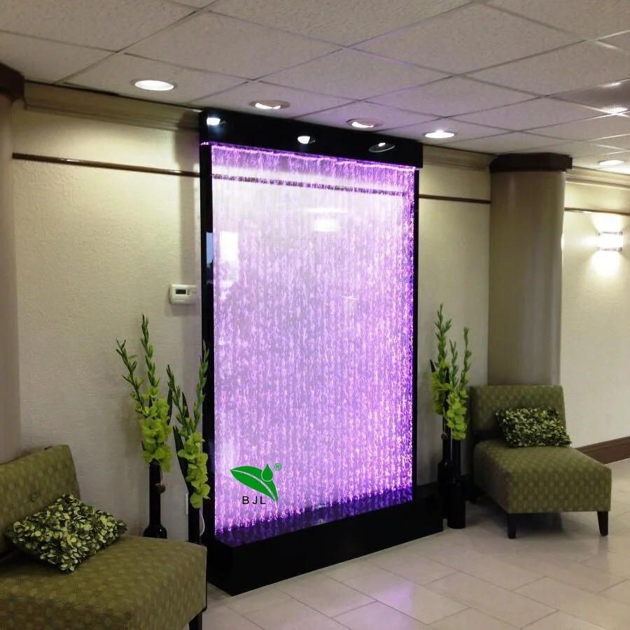 Customization.Custom Interior Decorative Acrylic Partition Wall Led Water Bubble Wall Waterfall Wedding Decoration