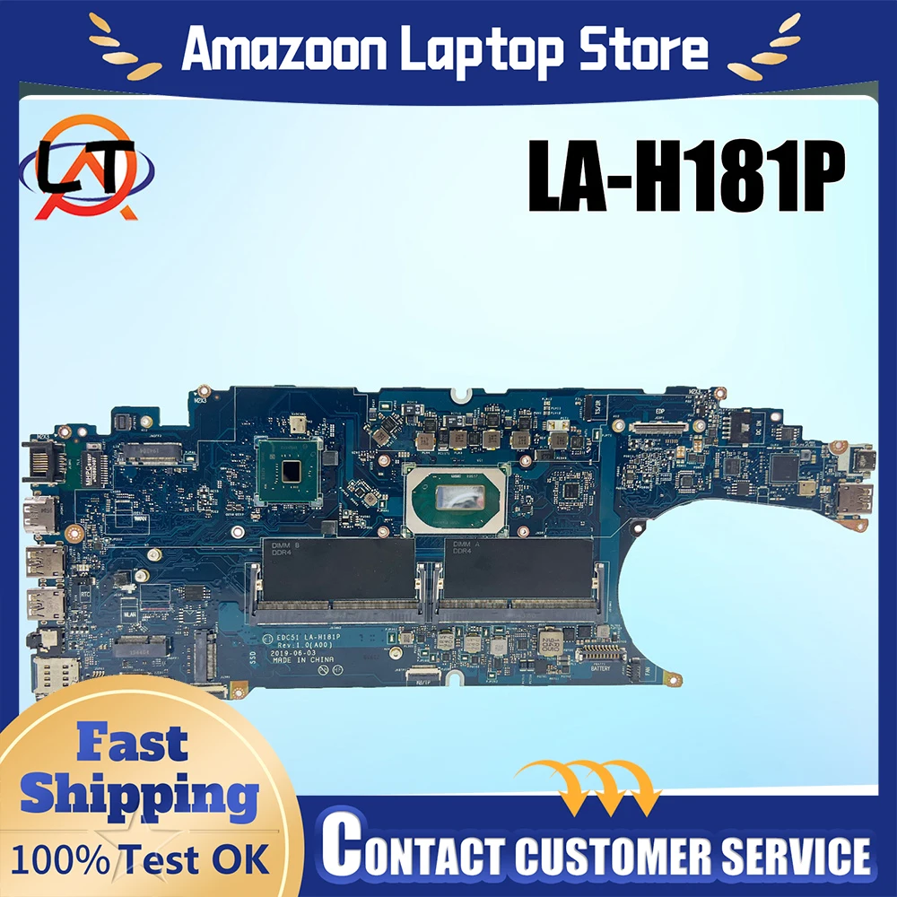 

Материнская плата для Dell Latitude 5401 LA-H172P I5-9400H i7-9850H MX150 06YY9J 04TXRT 02T31D Precision 3541 5501 LA-H181P
