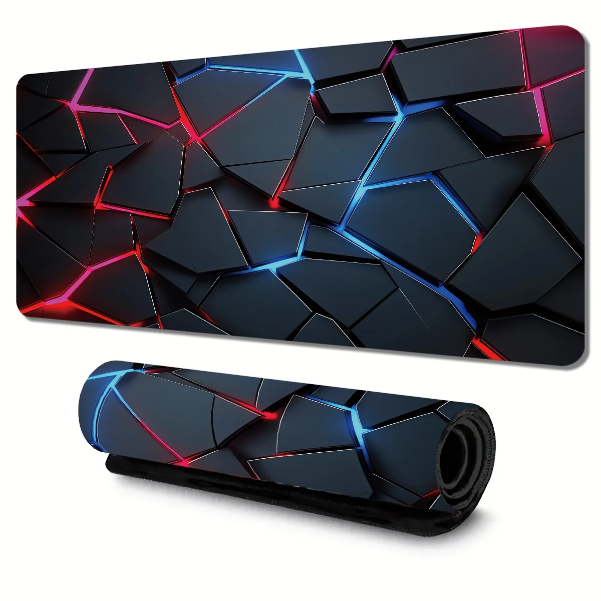 

Red Blue gradient design Large gaming Mouse Pad 90x40 gaming keyboard gamers and office work non-slip rubber sewn edge desk mat