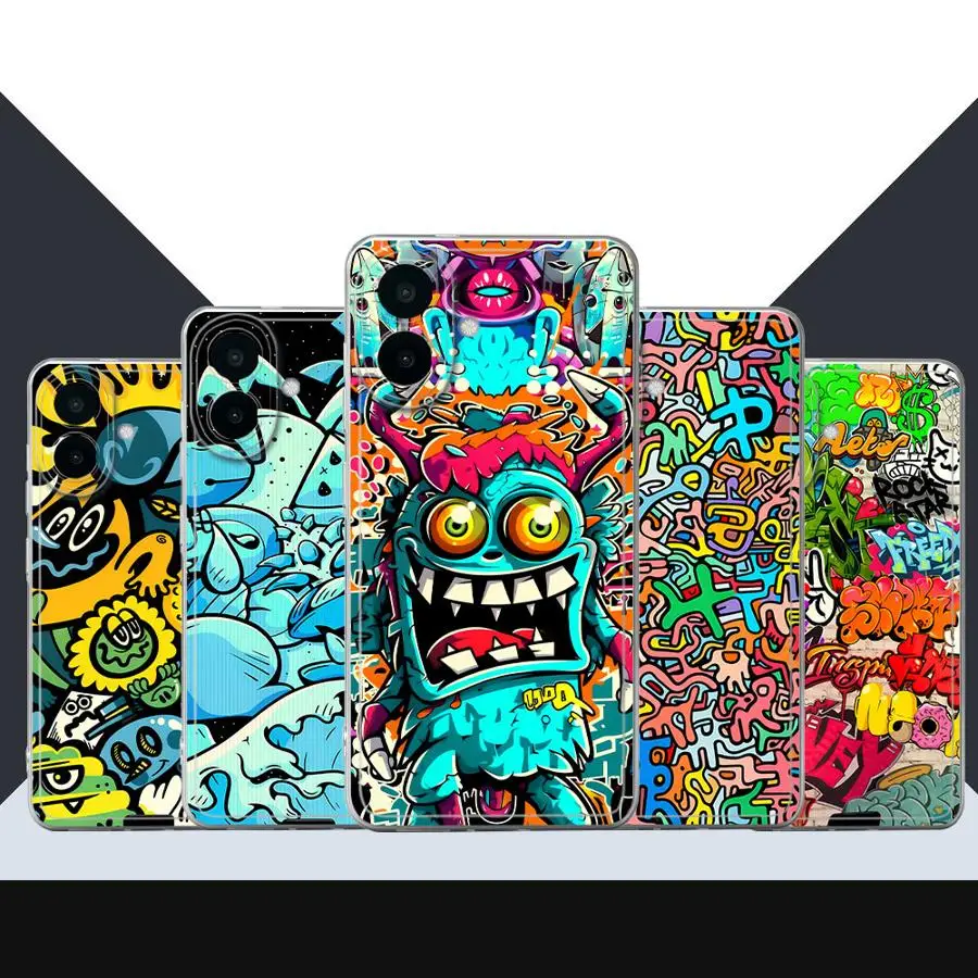 Cartoon Monster Phone Case for Samsung Galaxy A73 A07 A25 A52 A16 A02 A56 A73 A15 A51 A12 A35 A35 A72 A71 A72 A54 A50 A22 A06