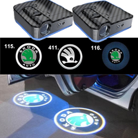 2pcs Car Exterior Door Shadow Welcome Lights for Skoda Logo Octavia A7 Superb Kamiq Fabia Rapid Kodiaq Tour Yeti Karoq LED Lamp