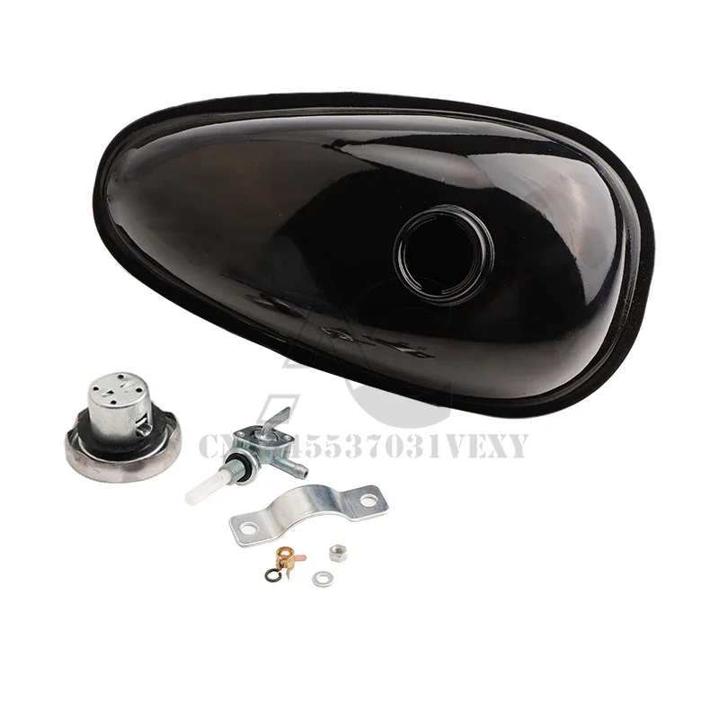 2L 3L 4L Black Gas Tank W/ Cap Petcock For 49CC 50CC 80CC 60cc Engine Motorized Bicycle Petrol Tank Fuel Tank Cap