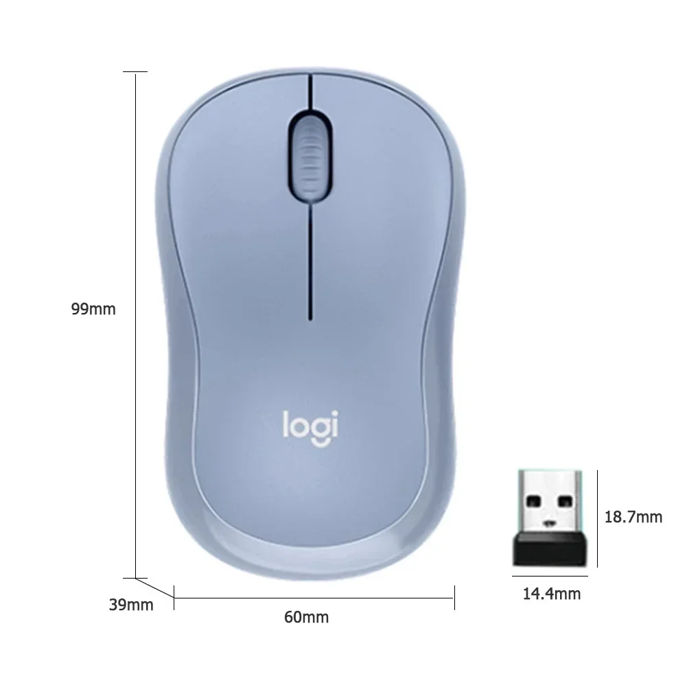 لوجيتك M221 ماوس لاسلكي صامت لأجهزة الكمبيوتر المحمول والكمبيوتر الشخصي - USB محمول، للاستخدام المكتبي والمنزلي، مريح وموثوق، التوصيل والتشغيل