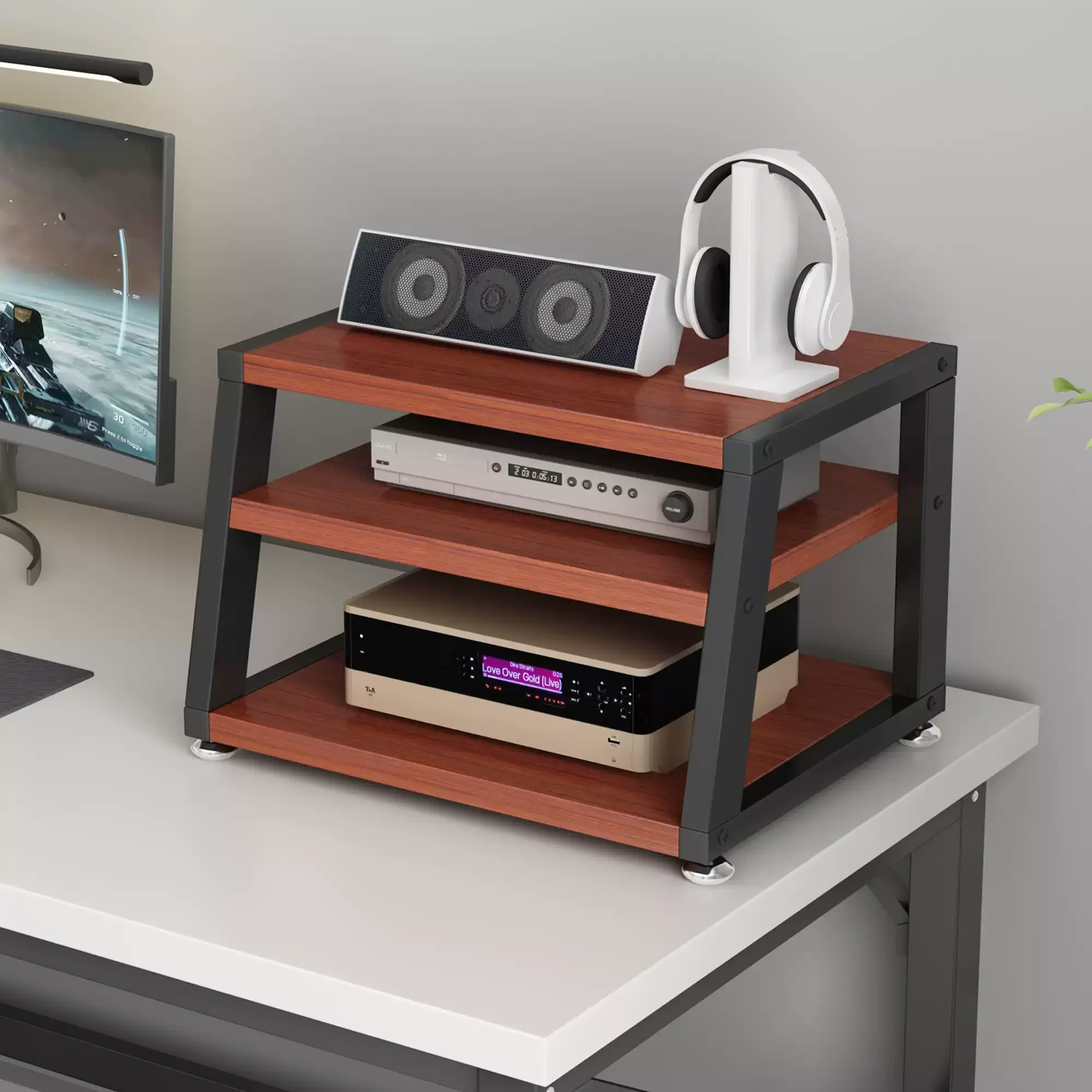 Desktop Audiophile Equipment Rack Small HIFI Stand For Tube Amp Headphone Amplifier CD Player Decoder Speaker