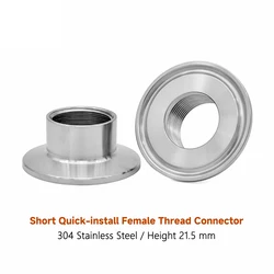 Sanitary 304 SS Tri Clamp BSPT Female Fitting 1/4