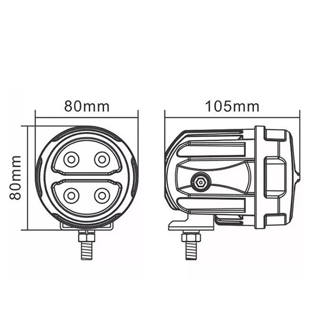 Автомобильный рабочий фонарь, круглый, 1 шт., 2-контактный, 3-дюймовый, круглый, 4000LM, постоянный ток 10 В-30 В, для внедорожника, квадроцикла, светодиодный, для бездорожья, противотуманный, новый