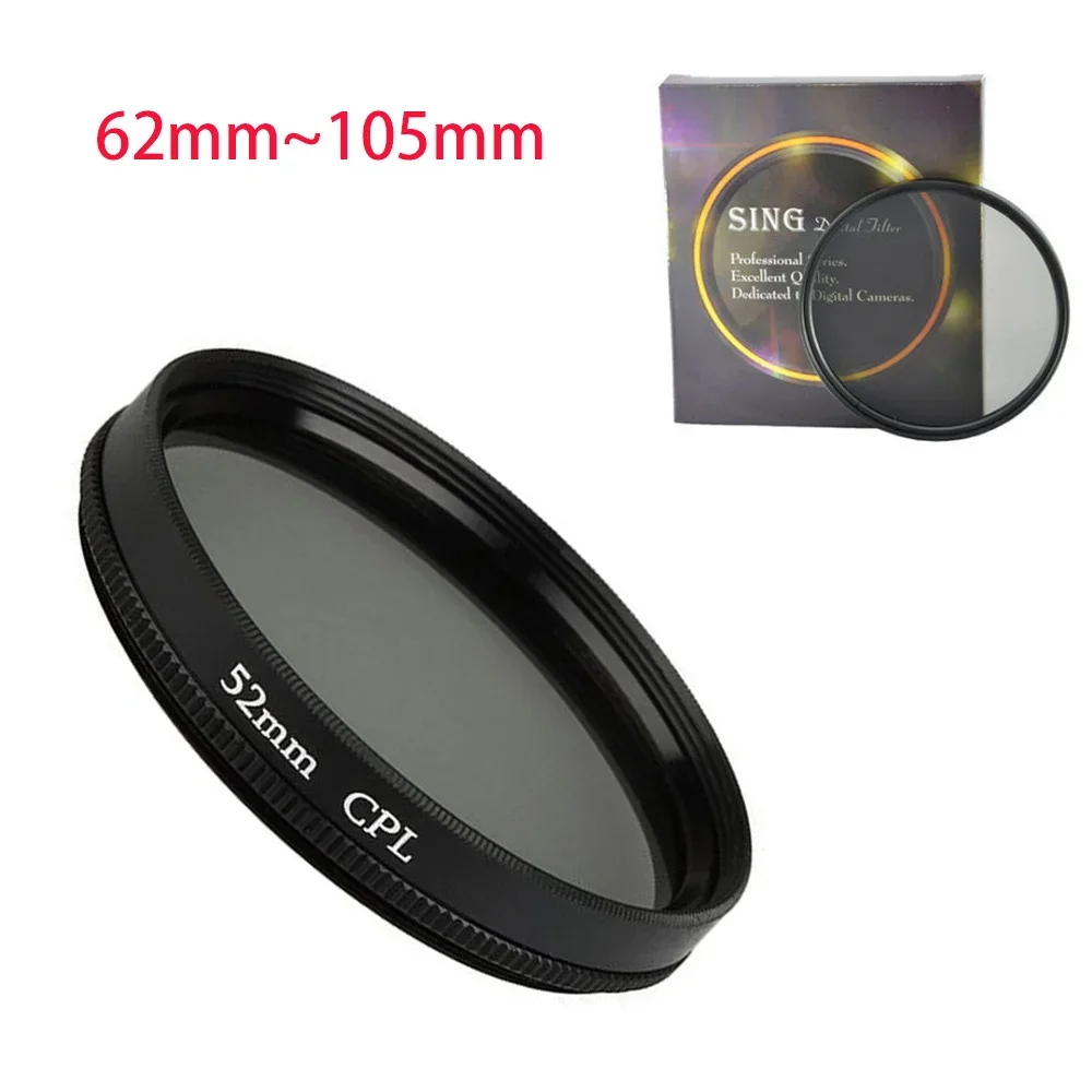 Camera Circular ycin izing CIR-PL Pound Filtor pour Nikon IL DSLR Camera Lens Filter /62/67/72/77/82/95/105mm