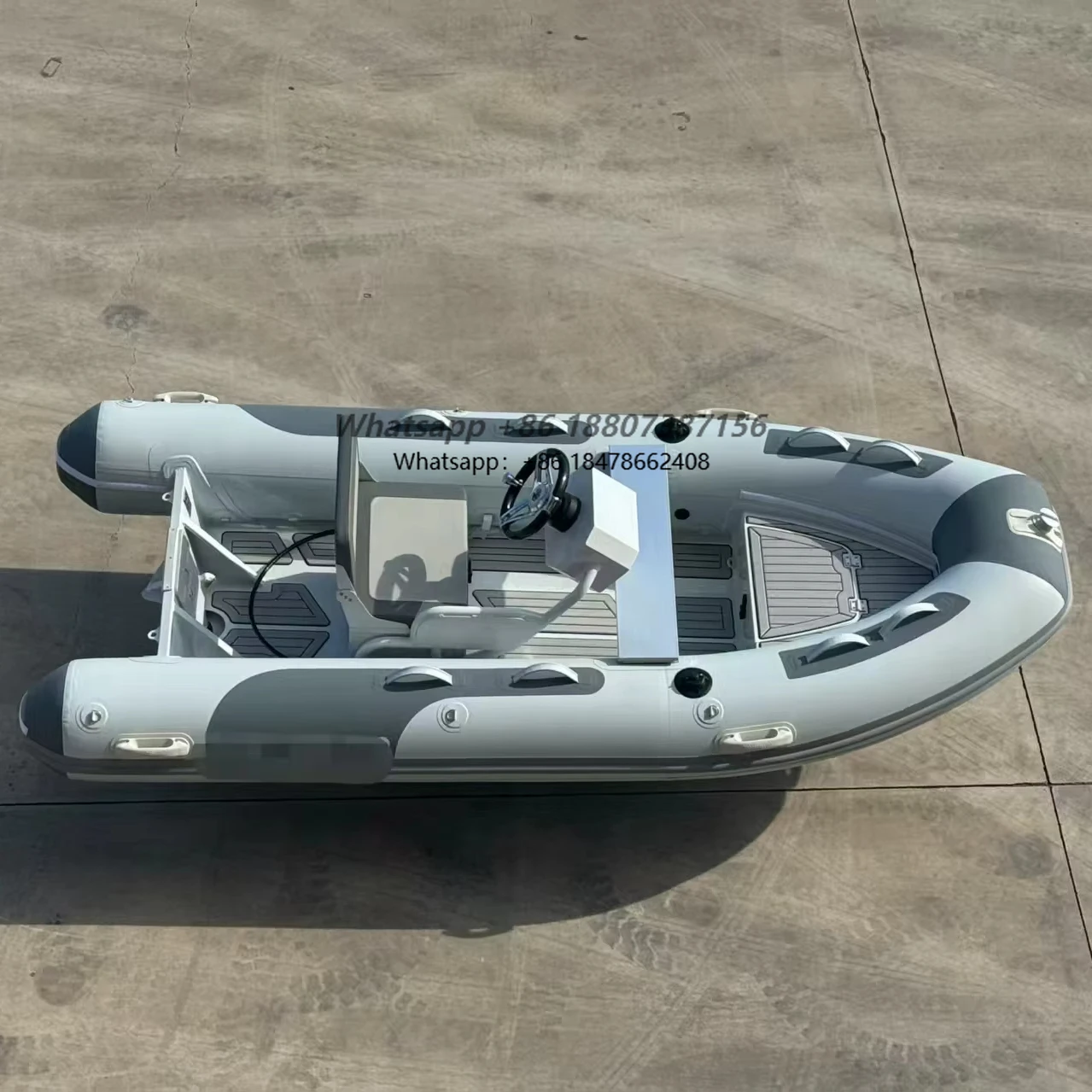 CE High Quality Custom 3.6m Hyaplon Luxury Aluminum Sport Fishing Inflatable Lifeboat Rib Rowing Boat with Console