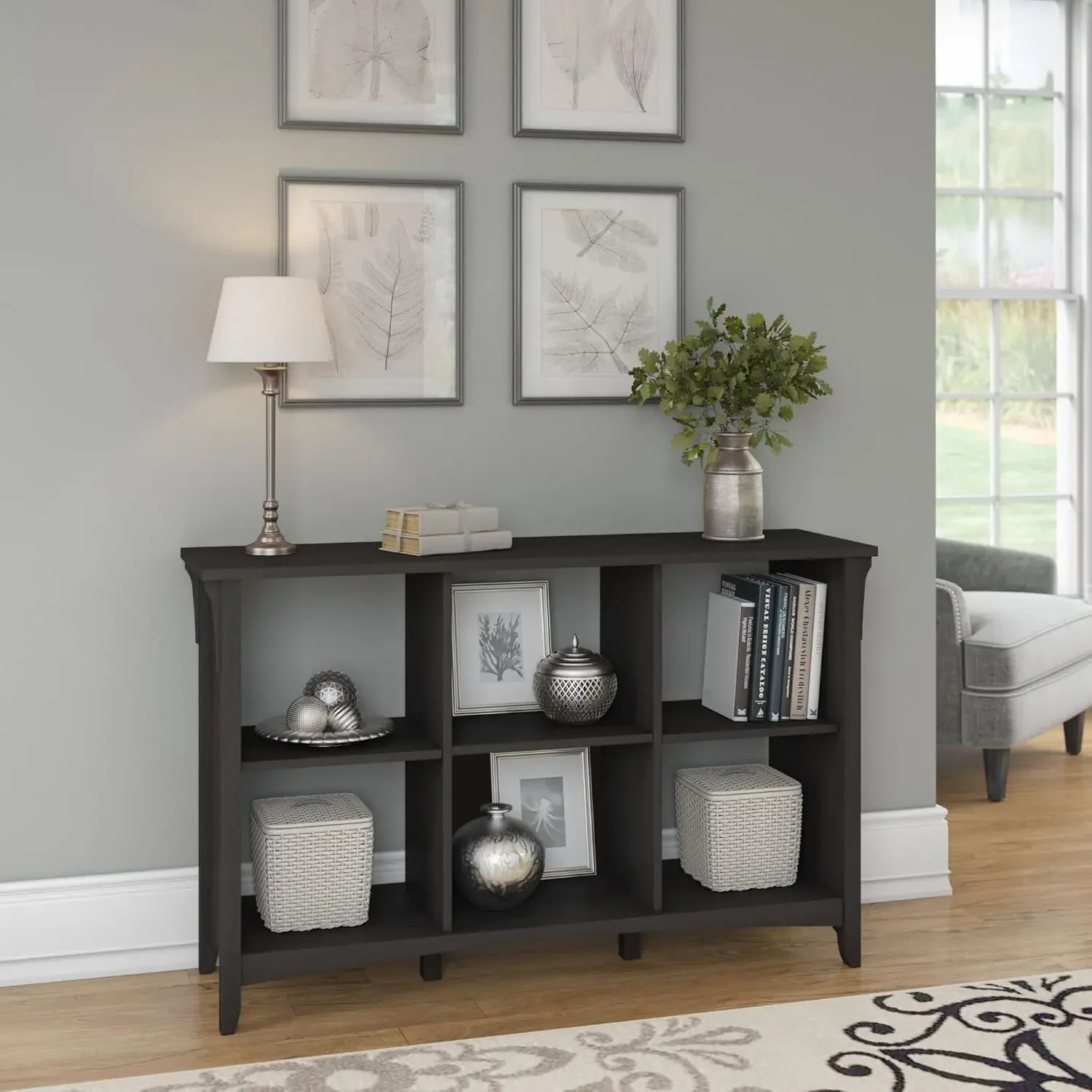 Cube Shelf and Bookcase | Display 6 Shelves | Modern Storage Cabinet with Open Bookshelf for Library, Office, Living Room