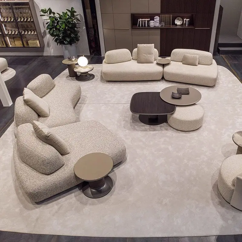 Living room large apartment designer tofu block combination island module sofa