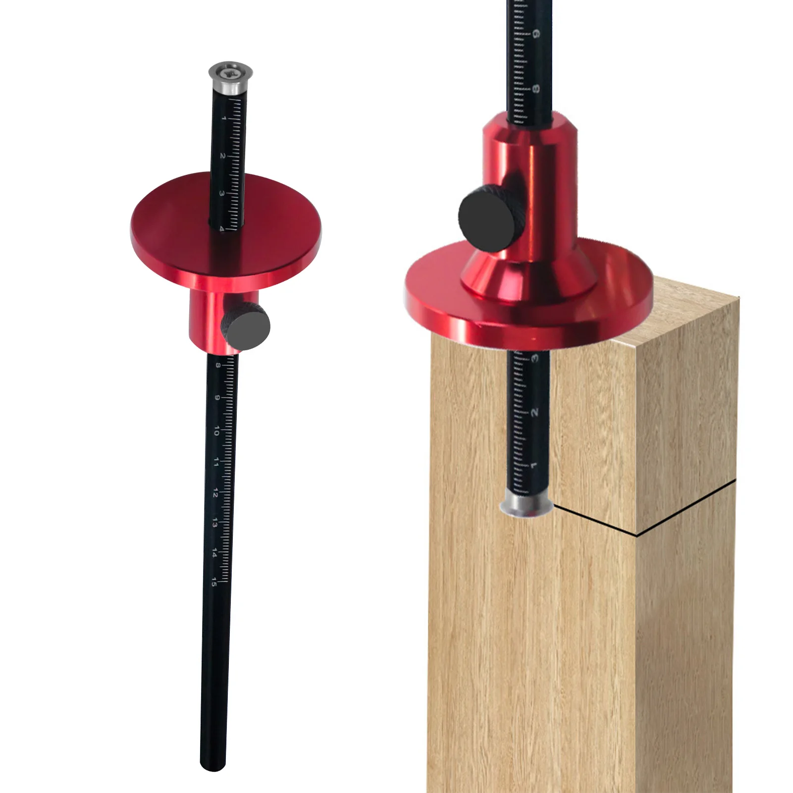 Wheel Marking Gauge Metric and inch Scales Woodworking Scriber Aluminum Alloy Stable Sliding for DIY Projects Furniture Repair