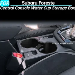 Car Central Console Water Cup Storage Box for Subaru Forester Interior Accessories 2025